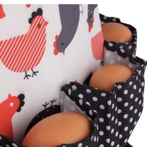 Egg Collecting Harvest Apron Chicken Farm Work Apron Polka dot Black, White Red